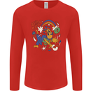 Stay Trippy Magic Mushrooms LSD Mens Long Sleeve T-Shirt Red