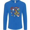 Stay Trippy Magic Mushrooms LSD Mens Long Sleeve T-Shirt Royal Blue
