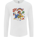 Stay Trippy Magic Mushrooms LSD Mens Long Sleeve T-Shirt White