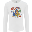 Stay Trippy Magic Mushrooms LSD Mens Long Sleeve T-Shirt White