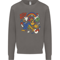 Stay Trippy Magic Mushrooms LSD Mens Sweatshirt Jumper Charcoal