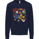 Stay Trippy Magic Mushrooms LSD Mens Sweatshirt Jumper Navy Blue