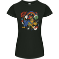 Stay Trippy Magic Mushrooms LSD Womens Petite Cut T-Shirt Black