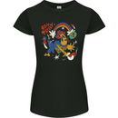 Stay Trippy Magic Mushrooms LSD Womens Petite Cut T-Shirt Black