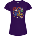 Stay Trippy Magic Mushrooms LSD Womens Petite Cut T-Shirt Purple