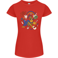 Stay Trippy Magic Mushrooms LSD Womens Petite Cut T-Shirt Red