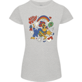 Stay Trippy Magic Mushrooms LSD Womens Petite Cut T-Shirt Sports Grey