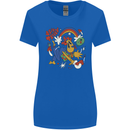 Stay Trippy Magic Mushrooms LSD Womens Wider Cut T-Shirt Royal Blue