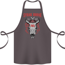 Steak House BBQ Cow Skull Grill Beef Food Cotton Apron 100% Organic Dark Grey