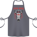 Steak House BBQ Cow Skull Grill Beef Food Cotton Apron 100% Organic Steel