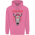 Steak House BBQ Cow Skull Grill Beef Food Mens 80% Cotton Hoodie Azelea