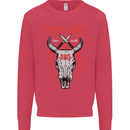 Steak House BBQ Cow Skull Grill Beef Food Mens Sweatshirt Jumper Heliconia