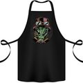 Steampunk Alien Cotton Apron 100% Organic Black
