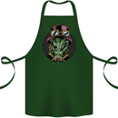 Steampunk Alien Cotton Apron 100% Organic Forest Green