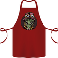 Steampunk Alien Cotton Apron 100% Organic Maroon