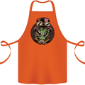 Steampunk Alien Cotton Apron 100% Organic Orange