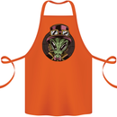 Steampunk Alien Cotton Apron 100% Organic Orange