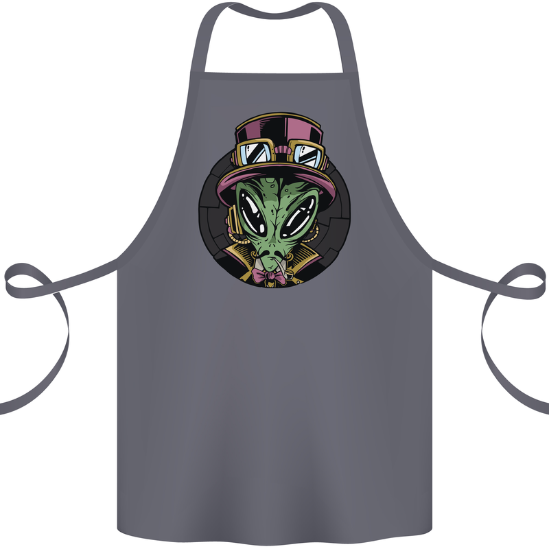Steampunk Alien Cotton Apron 100% Organic Steel