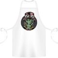 Steampunk Alien Cotton Apron 100% Organic White