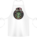 Steampunk Alien Cotton Apron 100% Organic White