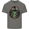 Steampunk Alien Kids T-Shirt Childrens Charcoal