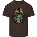 Steampunk Alien Kids T-Shirt Childrens Chocolate