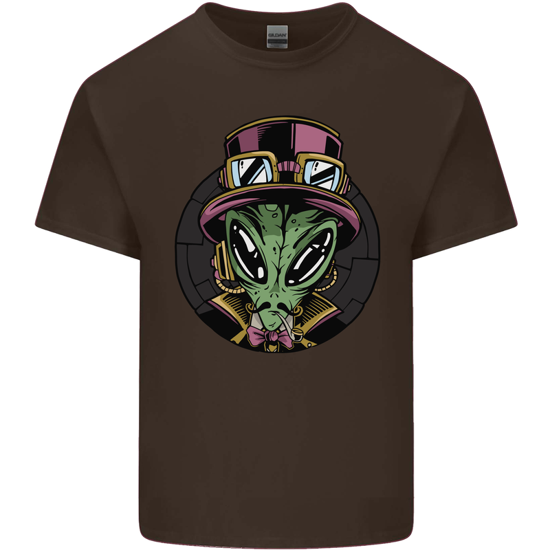 Steampunk Alien Kids T-Shirt Childrens Chocolate