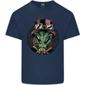 Steampunk Alien Kids T-Shirt Childrens Navy Blue