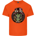 Steampunk Alien Kids T-Shirt Childrens Orange