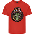Steampunk Alien Kids T-Shirt Childrens Red