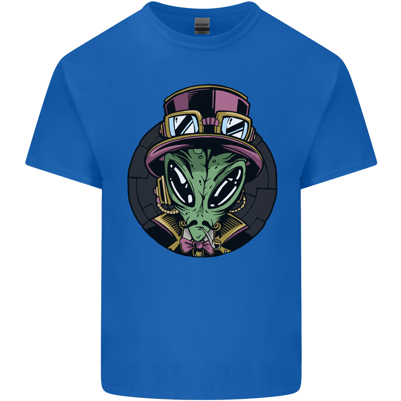 Steampunk Alien Kids T-Shirt Childrens Royal Blue