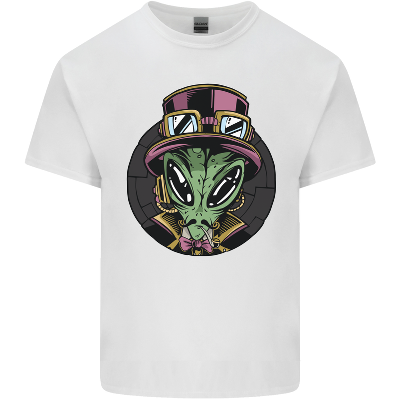 Steampunk Alien Kids T-Shirt Childrens White