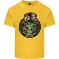 Steampunk Alien Kids T-Shirt Childrens Yellow