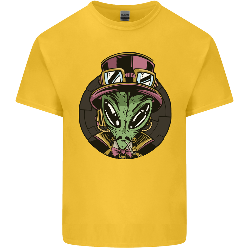 Steampunk Alien Kids T-Shirt Childrens Yellow