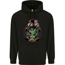 Steampunk Alien Mens 80% Cotton Hoodie Black