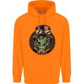 Steampunk Alien Mens 80% Cotton Hoodie Orange