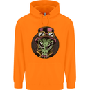 Steampunk Alien Mens 80% Cotton Hoodie Orange