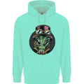 Steampunk Alien Mens 80% Cotton Hoodie Peppermint