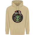 Steampunk Alien Mens 80% Cotton Hoodie Sand