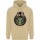 Steampunk Alien Mens 80% Cotton Hoodie Sand