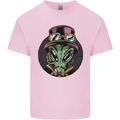 Steampunk Alien Mens Cotton T-Shirt Tee Top Light Pink