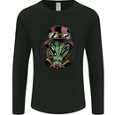 Steampunk Alien Mens Long Sleeve T-Shirt Black