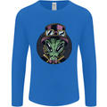 Steampunk Alien Mens Long Sleeve T-Shirt Royal Blue