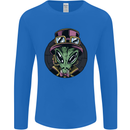 Steampunk Alien Mens Long Sleeve T-Shirt Royal Blue