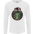 Steampunk Alien Mens Long Sleeve T-Shirt White