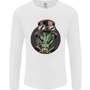 Steampunk Alien Mens Long Sleeve T-Shirt White