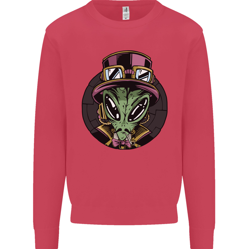 Steampunk Alien Mens Sweatshirt Jumper Heliconia