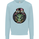 Steampunk Alien Mens Sweatshirt Jumper Light Blue