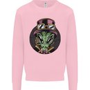 Steampunk Alien Mens Sweatshirt Jumper Light Pink