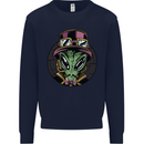 Steampunk Alien Mens Sweatshirt Jumper Navy Blue